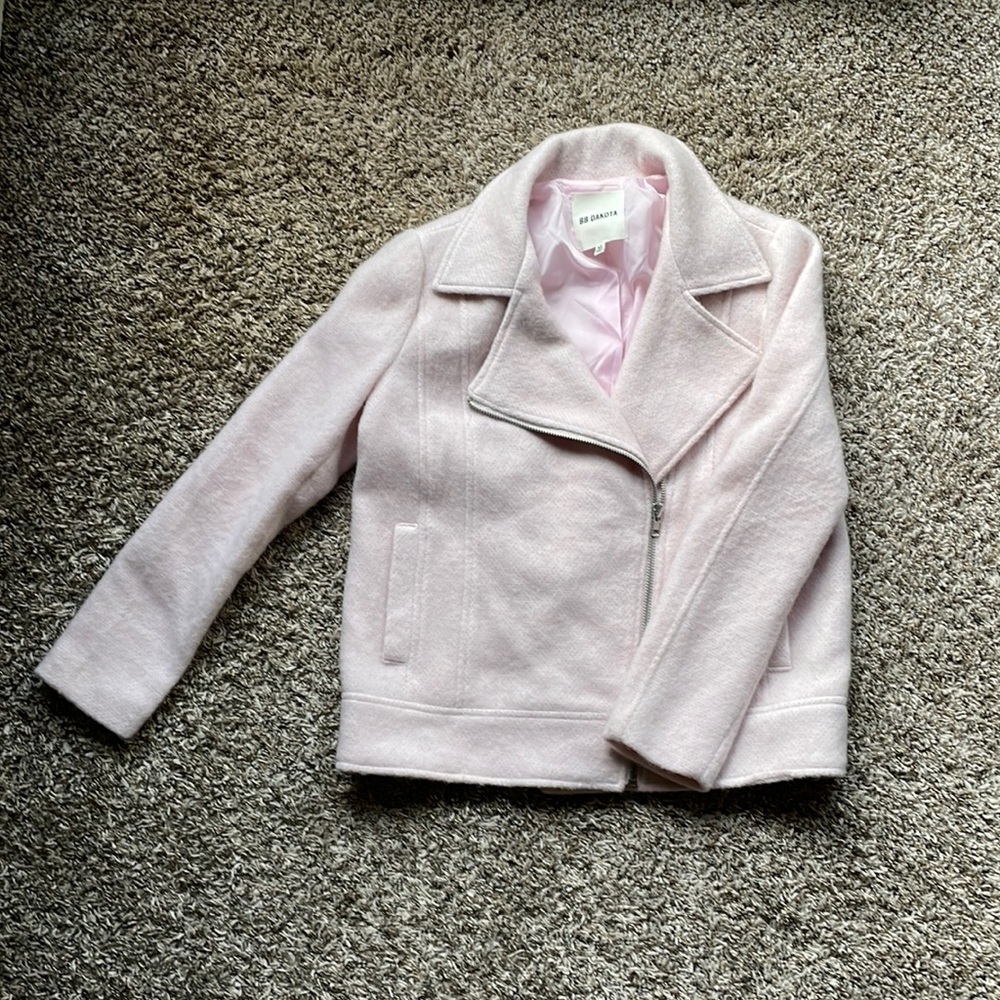 Lightweight Baby Pink Moto Jacket